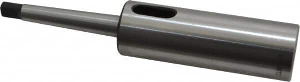 Interstate - MT2 Inside Morse Taper, MT1 Outside Morse Taper, Extension Morse Taper to Morse Taper - 6-1/4" OAL, Medium Carbon Steel, Hardened & Ground Throughout - Exact Tooling