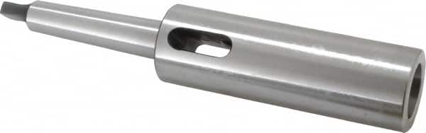 Interstate - MT3 Inside Morse Taper, MT2 Outside Morse Taper, Extension Morse Taper to Morse Taper - 7-3/4" OAL, Medium Carbon Steel, Hardened & Ground Throughout - Exact Tooling
