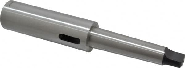 Interstate - MT3 Inside Morse Taper, MT3 Outside Morse Taper, Extension Morse Taper to Morse Taper - 8-1/2" OAL, Medium Carbon Steel, Hardened & Ground Throughout - Exact Tooling