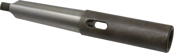 Interstate - MT3 Inside Morse Taper, MT4 Outside Morse Taper, Extension Morse Taper to Morse Taper - 9-1/2" OAL, Medium Carbon Steel, Hardened & Ground Throughout - Exact Tooling