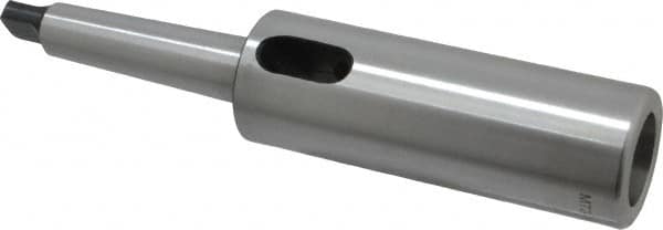 Interstate - MT4 Inside Morse Taper, MT3 Outside Morse Taper, Extension Morse Taper to Morse Taper - 9-1/2" OAL, Medium Carbon Steel, Hardened & Ground Throughout - Exact Tooling