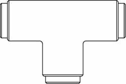 Norgren - 1/2" Outside Diam, Brass Push-to-Connect Tube Union Tee - 150 Max psi, Tube to Tube Connection, Buna O-Ring - Exact Tooling