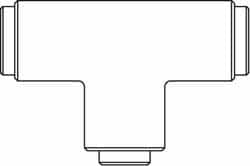Norgren - 3/8 x 1/4" Outside Diam, Brass Push-to-Connect Tube Union Tee - 150 Max psi, Tube to Tube Connection, Buna O-Ring - Exact Tooling