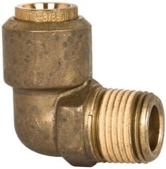 Norgren - 3/8" Outside Diam, 3/8 NPT, Brass Push-to-Connect Tube Male Elbow - 150 Max psi, Tube to Male NPT Connection, Buna O-Ring - Exact Tooling
