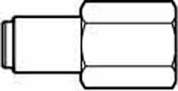 Norgren - 1/4" Outside Diam, 1/8 NPT, Brass Push-to-Connect Tube Female Connector - 150 Max psi, Tube to Female NPT Connection, Buna O-Ring - Exact Tooling