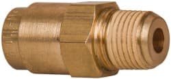 Norgren - 1/4" Outside Diam, 1/8 NPT, Brass Push-to-Connect Tube Male Connector - 150 Max psi, Tube to Male NPT Connection, Buna O-Ring - Exact Tooling