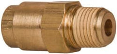 Norgren - 1/4" Outside Diam, 1/8 NPT, Brass Push-to-Connect Tube Male Connector - 150 Max psi, Tube to Male NPT Connection, Buna O-Ring - Exact Tooling