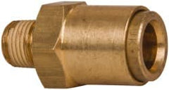Norgren - 3/8" Outside Diam, 1/8 NPT, Brass Push-to-Connect Tube Male Connector - 150 Max psi, Tube to Male NPT Connection, Buna O-Ring - Exact Tooling