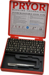 Pryor - 112 Piece, 1/16 Inch Character, Steel Type Set - 18 Character Capacity - Exact Tooling