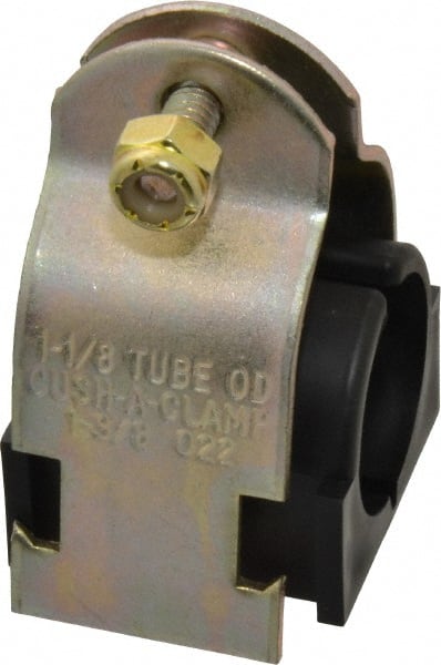 ZSI - 1-1/8" Pipe, Tube Clamp with Cushion - Dichromate - Exact Tooling