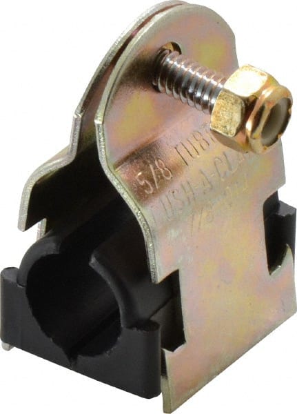 ZSI - 3/8" Pipe," Pipe Clamp with Cushion - Dichromate - Exact Tooling