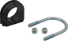 ZSI - 1-1/2" Pipe, Steel U Bolt Clamp with Cushion - Electro Galvanized, 3/4" Panel Thickness - Exact Tooling