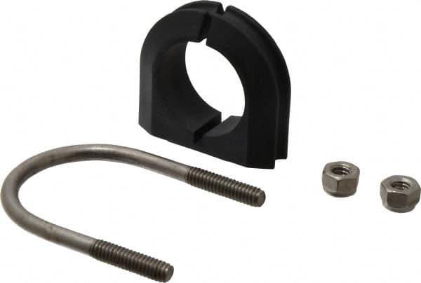 ZSI - 1" Pipe, Grade 316 Stainless Steel U Bolt Clamp with Cushion - 1/2" Panel Thickness - Exact Tooling