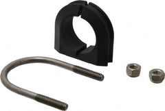 ZSI - 1" Pipe, Grade 316 Stainless Steel U Bolt Clamp with Cushion - 1/2" Panel Thickness - Exact Tooling