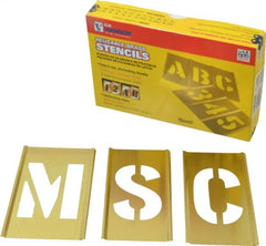 C.H. Hanson - 33 Piece, 3 Inch Character Size, Brass Stencil - Contains Letter Set - Exact Tooling
