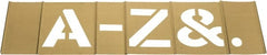 C.H. Hanson - 33 Piece, 5 Inch Character Size, Brass Stencil - Contains Letter Set - Exact Tooling