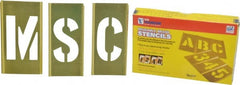C.H. Hanson - 45 Piece, 3 Inch Character Size, Brass Stencil - Exact Tooling