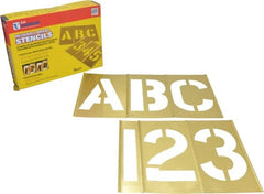 C.H. Hanson - 45 Piece, 5 Inch Character Size, Brass Stencil - Exact Tooling
