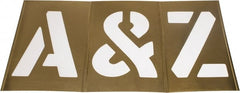 C.H. Hanson - 33 Piece, 12 Inch Character Size, Brass Stencil - Contains Letters - Exact Tooling