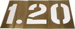 C.H. Hanson - 13 Piece, 10 Inch Character Size, Brass Stencil - Contains Numbers - Exact Tooling