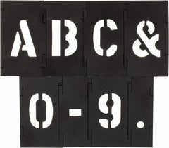 C.H. Hanson - 1 Inch Characters, PVC Plastic Stencil Set - 138 Pieces - Exact Tooling