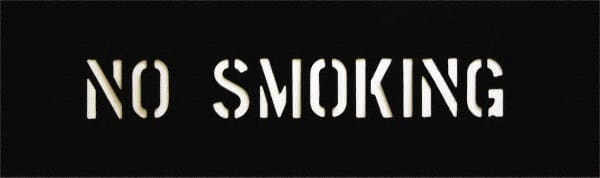 C.H. Hanson - 2 Inch Characters, No Smoking, Plastic Stencil - 6 x 17 Inch Overall Size - Exact Tooling