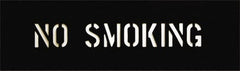 C.H. Hanson - 2 Inch Characters, No Smoking, Plastic Stencil - 6 x 17 Inch Overall Size - Exact Tooling