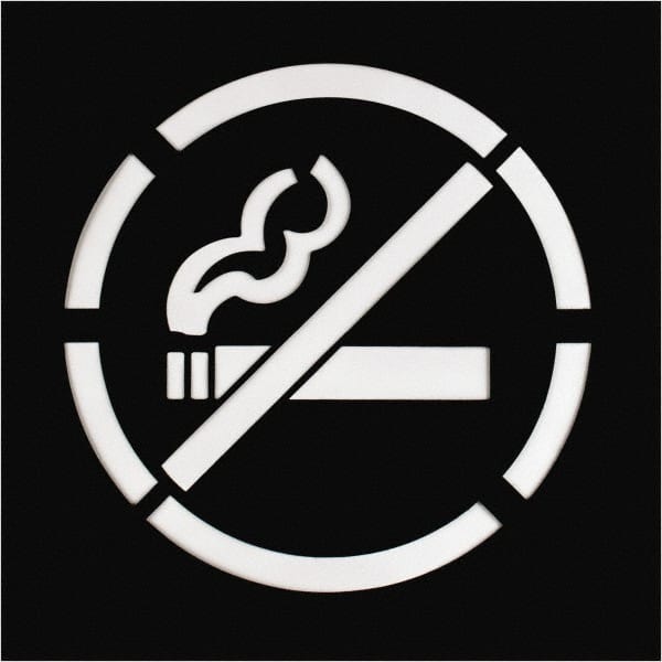 C.H. Hanson - 15 Inch Diameter Characters, No Smoking Symbol, Plastic Stencil - 20 x 20 Inch Overall Size - Exact Tooling
