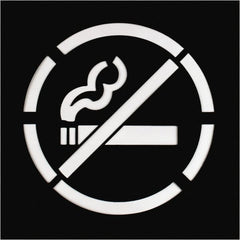 C.H. Hanson - 15 Inch Diameter Characters, No Smoking Symbol, Plastic Stencil - 20 x 20 Inch Overall Size - Exact Tooling