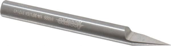 Accupro - 1/4 Inch Diameter, 2-1/2 Inch Overall Length, 3/8 Inch Split Length, Solid Carbide, Conical Point Split End Carbide Blank - Single End, 30° Point - Exact Tooling