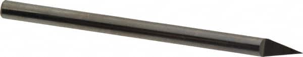Accupro - 1/4 Inch Diameter, 4 Inch Overall Length, 3/8 Inch Split Length, Solid Carbide, Conical Point Split End Carbide Blank - Single End, 30° Point - Exact Tooling