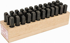 Made in USA - 36 Piece, 1/4" Character Steel Stamp Set - Exact Tooling
