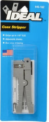 Ideal - Coaxial Wire Stripper - For Use with Cat5, CB Antenna Cable, SJ Cord, SJT Cord, SO Cord, Tightly Wrapped Stranded Cable, Twisted Pair Wire - Exact Tooling