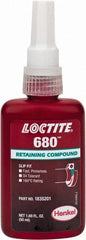 Loctite - 50 mL Bottle, Green, High Strength Liquid Retaining Compound - Series 680, 24 hr Full Cure Time, Heat Removal - Exact Tooling