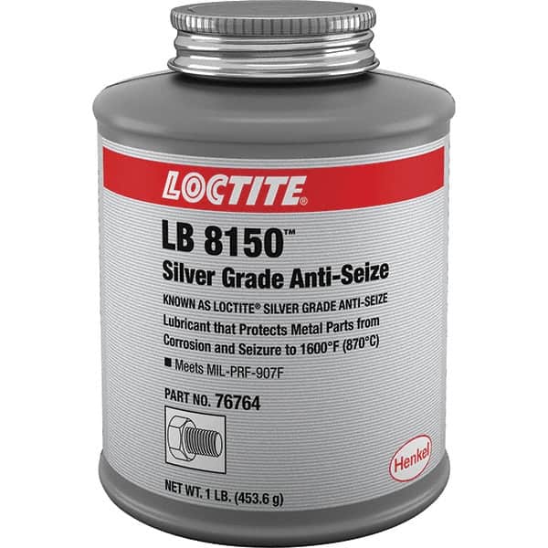 Loctite - 1 Lb Can High Temperature Anti-Seize Lubricant - Silver Colored, 1,600°F, Silver Colored, Water Resistant - Exact Tooling