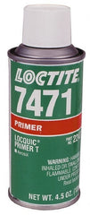 Loctite - 4.5 Fluid Ounce Aerosol, Amber, Liquid Primer - Series 7471, Hand Tool Removal - Exact Tooling
