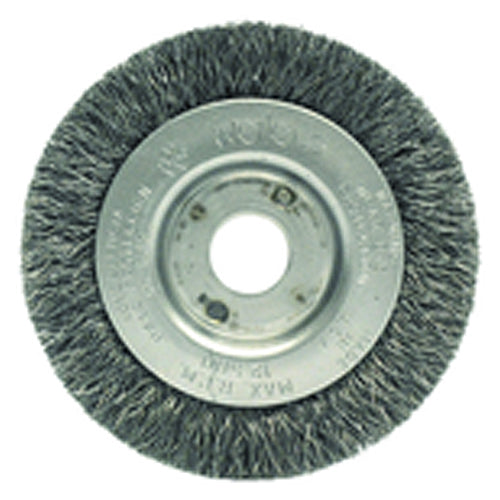 ‎3″ Diameter-3/8″-1/2″ Arbor Hole - Crimped Steel Wire Straight Wheel - Exact Tooling