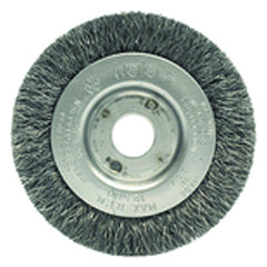 ‎3″ Diameter-3/8″-1/2″ Arbor Hole - Crimped Steel Wire Straight Wheel - Exact Tooling