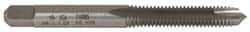 Made in USA - M2x0.40 Metric Coarse, 2 Flute, Bright Finish, High Speed Steel Spiral Point Tap - Plug Chamfer, Right Hand Thread, 1-3/4" OAL, 7/16" Thread Length, 0.141" Shank Diam, 6H Class of Fit - Exact Tooling