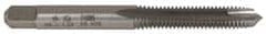 Made in USA - M2x0.40 Metric Coarse, 2 Flute, Bright Finish, High Speed Steel Spiral Point Tap - Plug Chamfer, Right Hand Thread, 1-3/4" OAL, 7/16" Thread Length, 0.141" Shank Diam, 6H Class of Fit - Exact Tooling