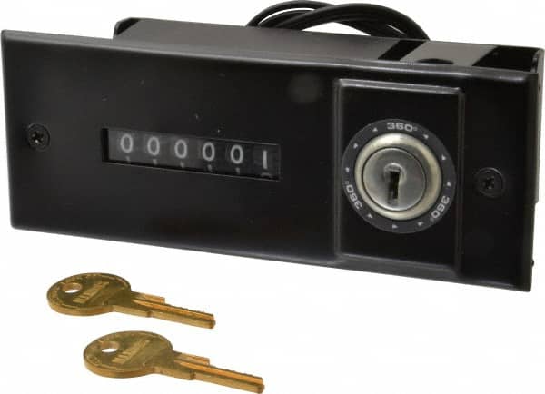 Trumeter - 6 Digit Wheel Display Totalizer - Lock/Key Reset - Exact Tooling