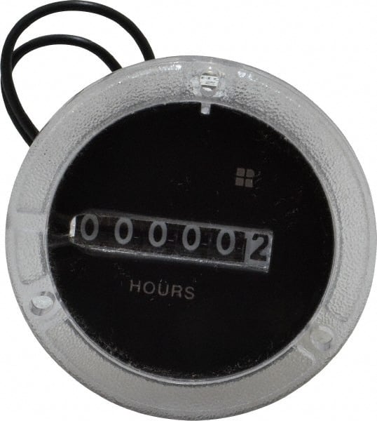 Trumeter - 6 Digit Wheel Display Hour Meter - No Reset - Exact Tooling