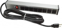 Wiremold - 8 Outlets, 120 Volts, 15 Amps, 15' Cord, Power Outlet Strip - Free Hanging Mount, 5-15 NEMA Configuration, 15" Strip, cULus Listed - Exact Tooling