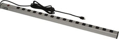 Wiremold - 16 Outlets, 120 Volts, 15 Amps, 15' Cord, Power Outlet Strip - Raceway Mount, 5-15 NEMA Configuration, 48" Strip, cULus Listed - Exact Tooling
