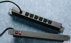 Wiremold - 6 Outlets, 120 Volts, 15 Amps, 15' Cord, Power Outlet Strip - Rack Mount, 2 Front - 4 Back NEMA Configuration, cULus Recognized - Exact Tooling
