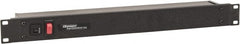 Wiremold - 6 Outlets, 120 Volts, 15 Amps, 6' Cord, Power Outlet Strip - Rack Mount, 6 Back NEMA Configuration, 19" Strip - Exact Tooling