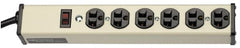 Wiremold - 6 Outlets, 120 Volts, 20 Amps, 15' Cord, Power Outlet Strip - Free Hanging Mount, 5-20 NEMA Configuration, 13-1/4" Strip, cULus Listed - Exact Tooling