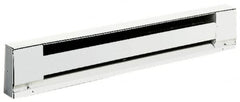 TPI - 48" Long, 120 Volt, 1000 Watt, 3413 BTU, Electric Baseboard Heater - Stainless Steel Element, Aluminum Fins, White - Exact Tooling