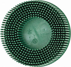3M - 3" 50 Grit Ceramic Tapered Disc Brush - Coarse Grade, Type R Quick Change Connector, 5/8" Trim Length - Exact Tooling