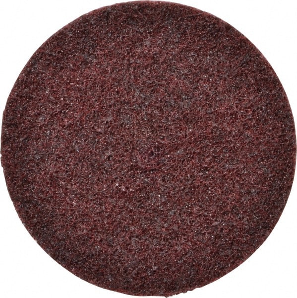 3M - 4" Disc Diam, Aluminum Oxide Quick Change Disc - Type R Attaching System, Nonwoven, Maroon, Medium Grade, 12,000 RPM - Exact Tooling
